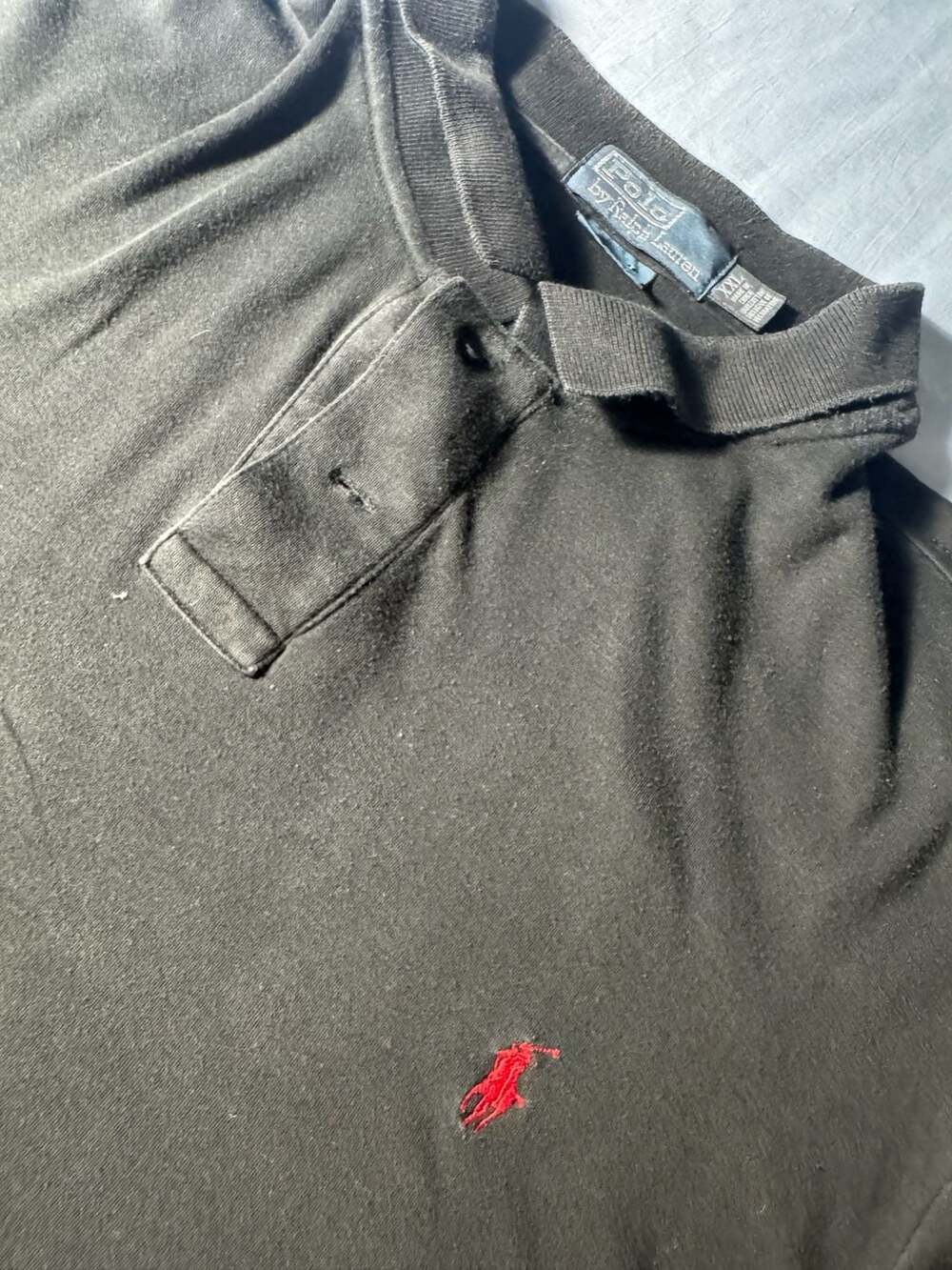 Vtg Polo Ralph Lauren Polo Shirt Size XXL Black